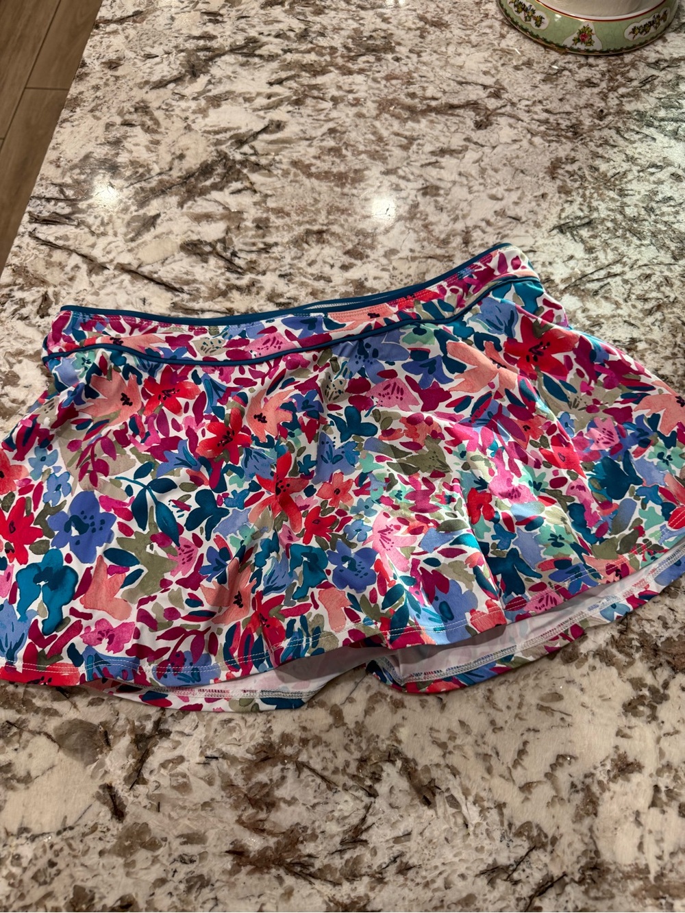 Tommy Bahama Floral Multi-Color Swim Skort Shorts in Pink, Blue, Green
